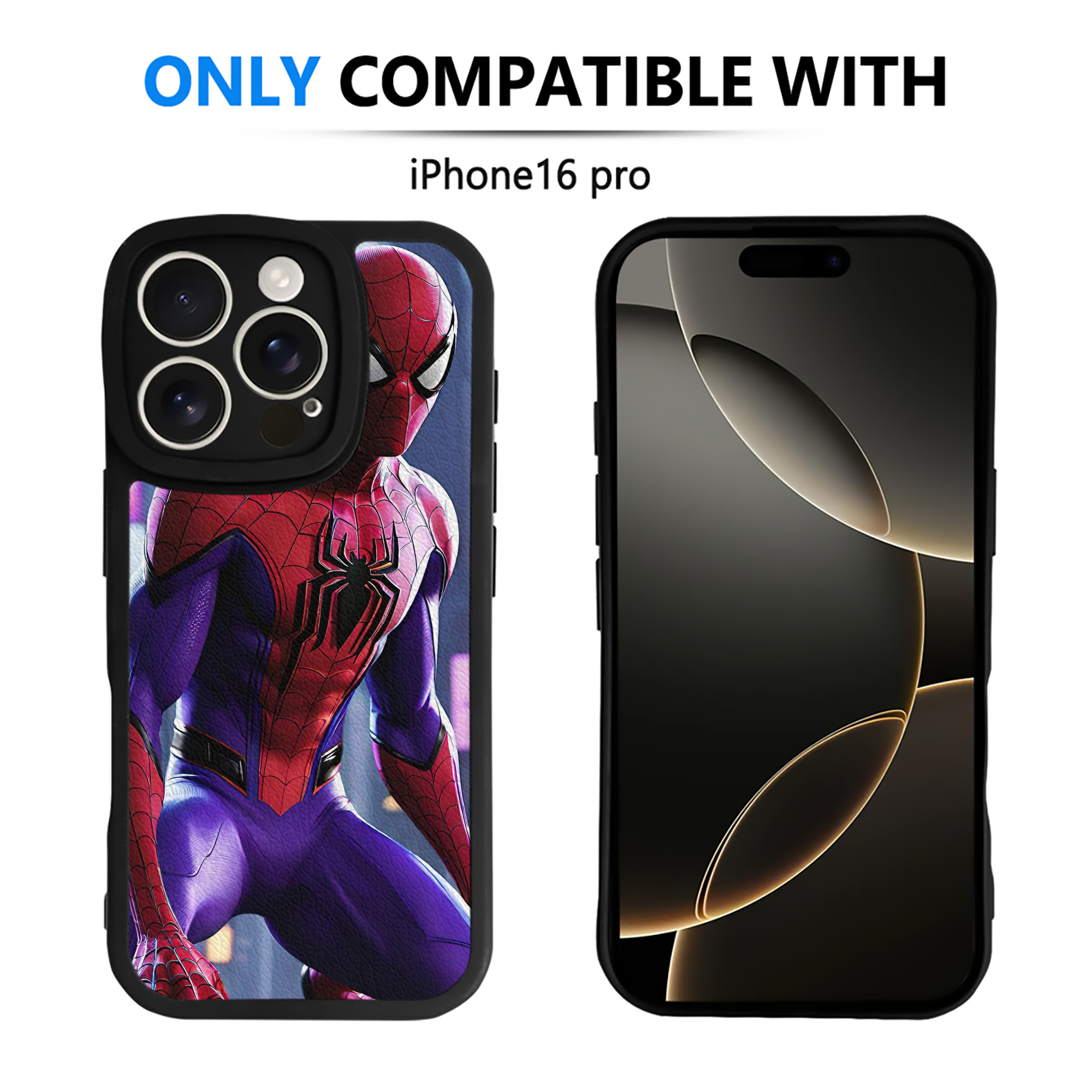 Spider Man スパイダーマン 【iPhone 16シリーズ対応】シリコンスマホケース（レザー調） 材質：シリコン